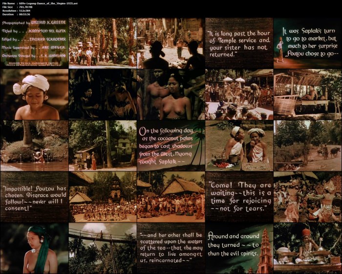 Legong: Dance of the Virgins 1935 [Bali India] Documentary naturism film